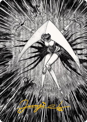 Elesh Norn, Mother of Machines Art Card (64/81) (Gold-Stamped Signature) [Phyrexia: All Will Be One Art Series]