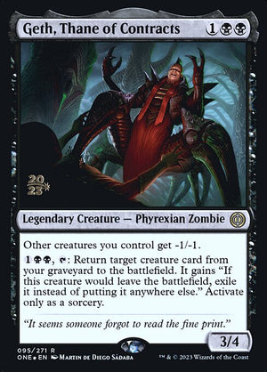Geth, Thane of Contracts (95s) [Phyrexia: All Will Be One Promos]