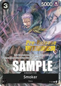 Smoker (Pre-Release) [Winner] (P-025) [One Piece Promotion Cards]