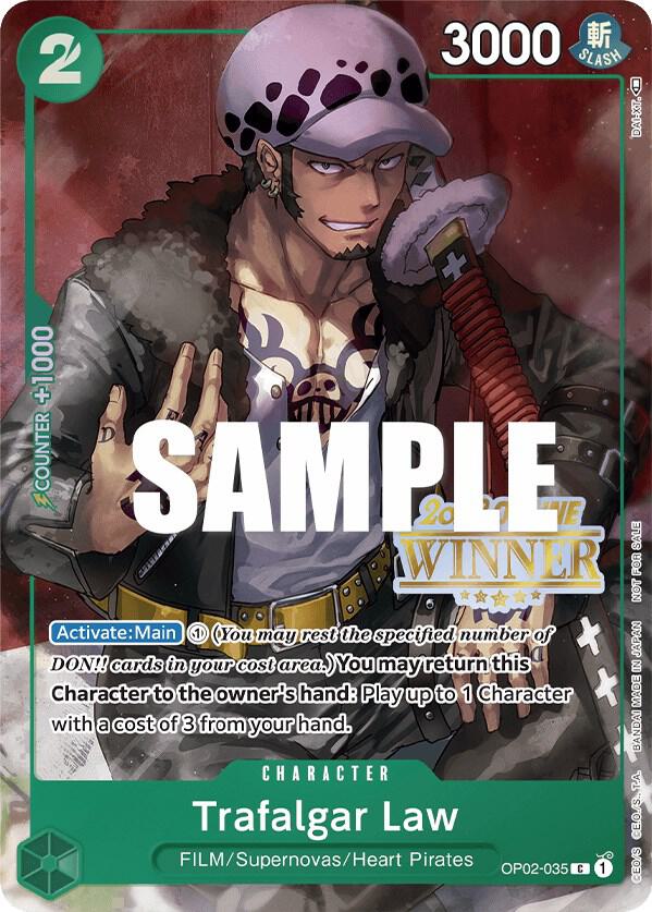 Trafalgar Law (Online Regional 2023) [Winner] (OP02-035) [One Piece Promotion Cards]