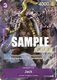 Jack (Online Regional 2023) [Finalist] (ST04-008) [One Piece Promotion Cards]
