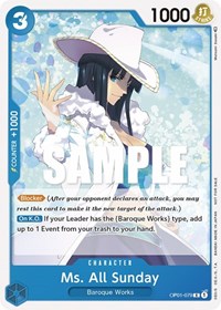 Ms. All Sunday (Promotion Pack 2023) (OP01-079) [One Piece Promotion Cards]