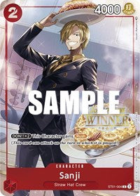 Sanji (Offline Regional 2023) [Winner] (ST01-004) [One Piece Promotion Cards]