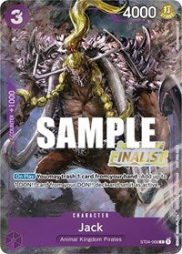 Jack (Offline Regional 2023) [Finalist] (ST04-008) [One Piece Promotion Cards]