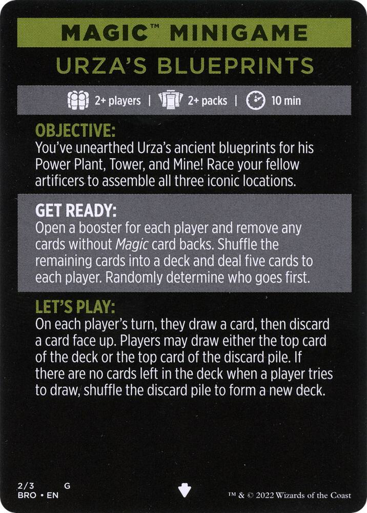 Magic Minigame: Urza's Blueprints (2) [The Brothers' War]