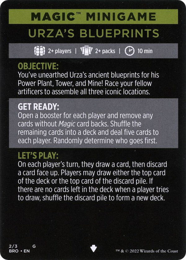 Magic Minigame: Urza's Blueprints (2) [The Brothers' War]