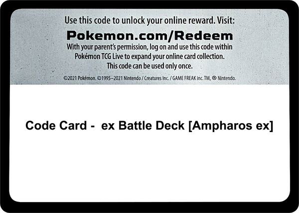 Code Card - ex Battle Deck [Ampharos ex] [Miscellaneous Cards and Products]