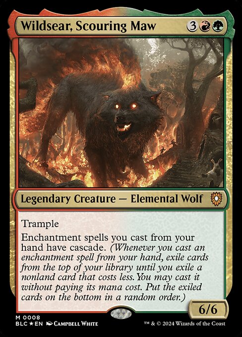 Wildsear, Scouring Maw (8) [Bloomburrow Commander]