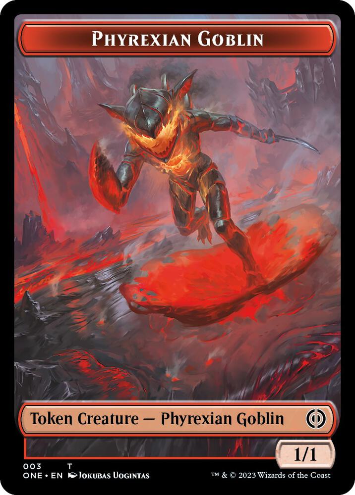 Phyrexian Goblin // Poison Counter Double-Sided Token (3/14) [Phyrexia: All Will Be One]