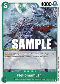 Nekomamushi (OP02-038) [Paramount War Pre-Release Cards]