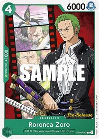 Roronoa Zoro (OP02-043) [Paramount War Pre-Release Cards]
