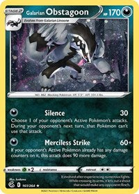 Galarian Obstagoon (Cosmos Holo) (161/264) [Miscellaneous Cards and Products]