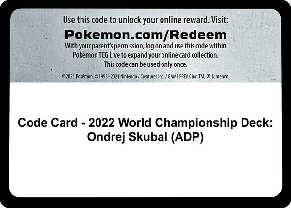 Code Card - 2022 World Championship Deck: Ondrej Skubal (ADP) [World Championship Decks]