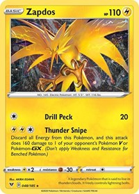 Zapdos (Cosmos Holo) (048/185) [Miscellaneous Cards and Products]