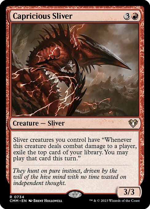 Capricious Sliver (734) [Commander Masters]