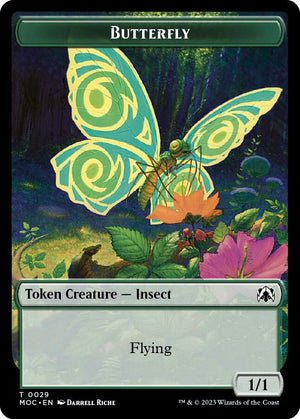 Butterfly // City's Blessing Double-sided Token (29 // 45) [March of the Machine Commander]