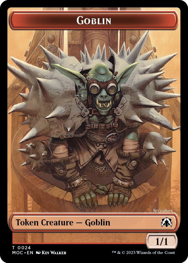 Goblin // Sliver Double-sided Token (24 // 2) [March of the Machine Commander]