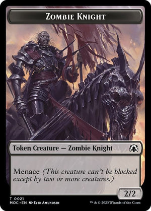 Zombie Knight // Human Double-sided Token (21 // 6) [March of the Machine Commander]