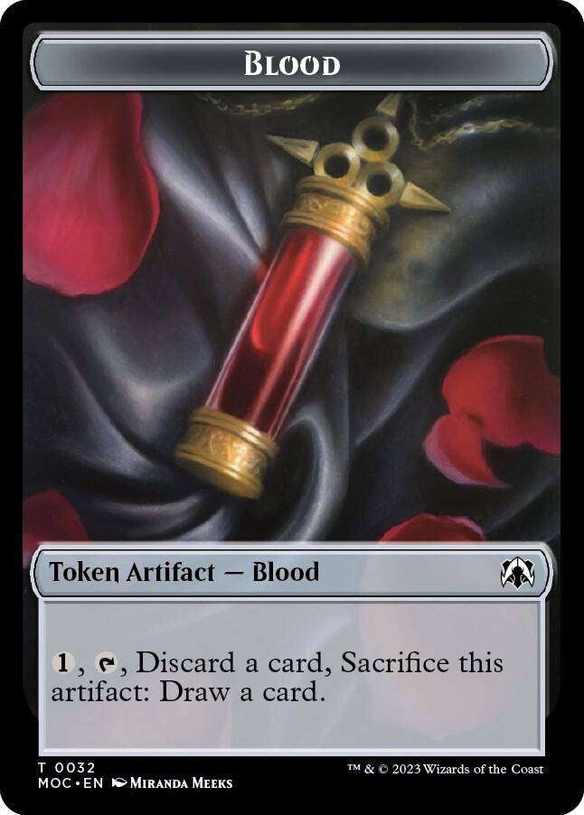 Blood // Shapeshifter Double-sided Token (32 // 12) [March of the Machine Commander]