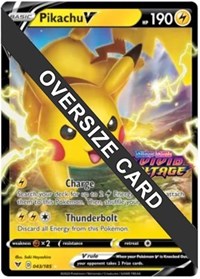 Pikachu V - 043/185 (Vivid Voltage Stamped) (043/185) [Jumbo Cards]