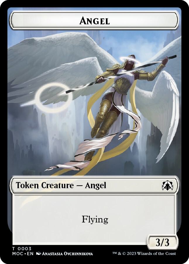 Angel // Demon Double-Sided Token (3 // 18) [March of the Machine Commander]