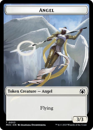 Angel // Demon Double-Sided Token (3 // 18) [March of the Machine Commander]