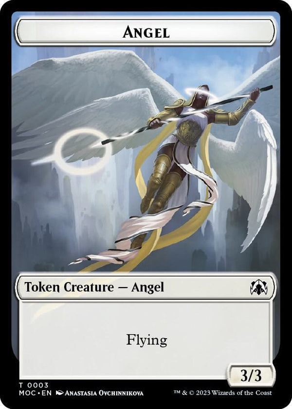 Angel // Demon Double-Sided Token (3 // 18) [March of the Machine Commander]