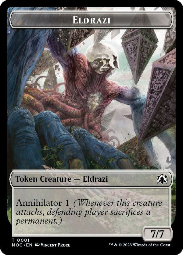 Eldrazi // Angel Double-sided Token (1 // 4) [March of the Machine Commander]