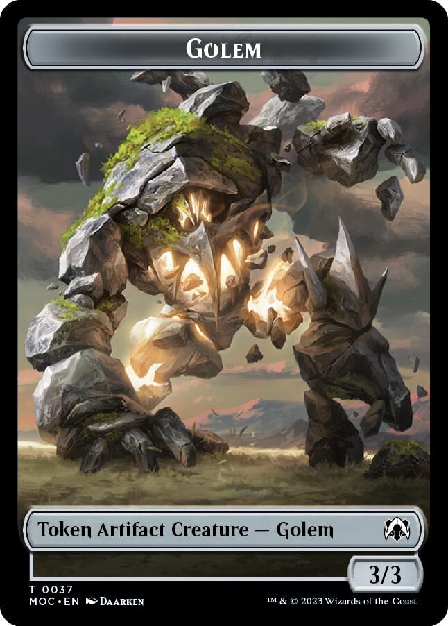 Golem // Blood Double-sided Token (37 // 32) [March of the Machine Commander]
