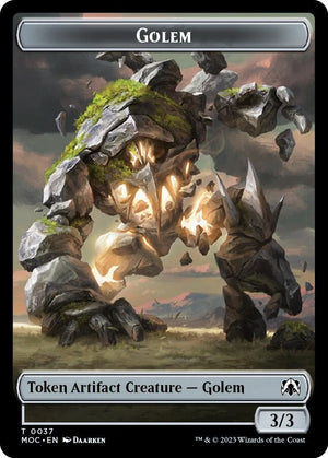 Golem // Blood Double-sided Token (37 // 32) [March of the Machine Commander]