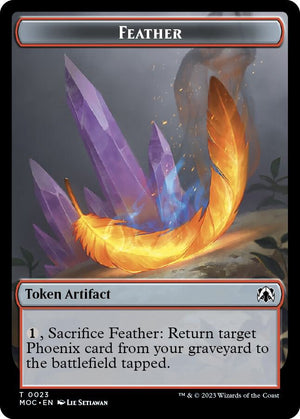 Feather // Servo Double-sided Token (23 // 42) [March of the Machine Commander]