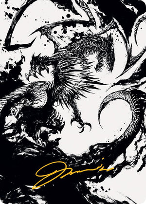Skithiryx, the Blight Dragon Art Card (Gold-Stamped Signature) (71) [March of the Machine Art Series]