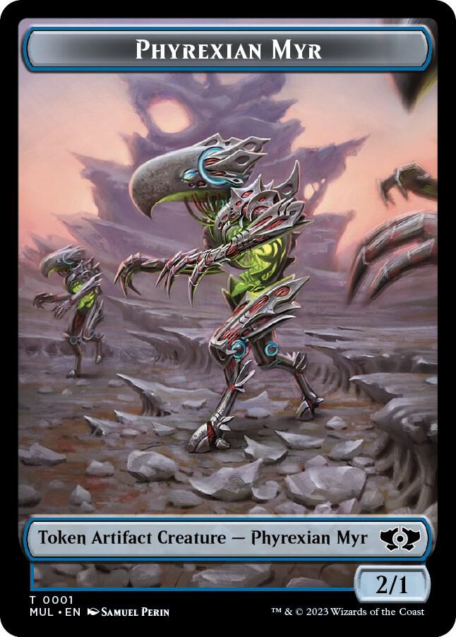Phyrexian Myr // Knight Double-Sided Token (1 // 10) [March of the Machine]