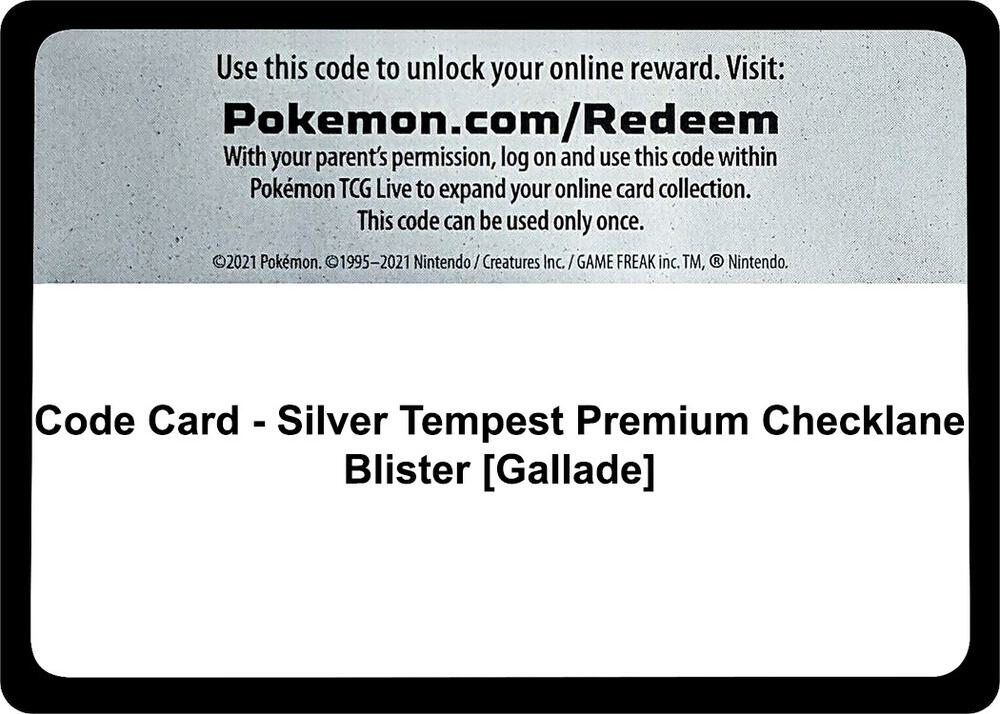Code Card - Silver Tempest Premium Checklane Blister [Gallade] [SWSH12 Silver Tempest]