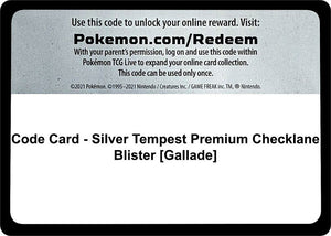 Code Card - Silver Tempest Premium Checklane Blister [Gallade] [SWSH12 Silver Tempest]