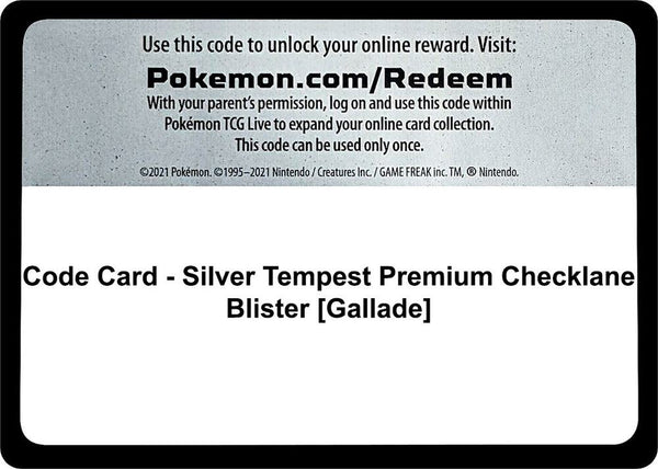 Code Card - Silver Tempest Premium Checklane Blister [Gallade] [SWSH12 Silver Tempest]