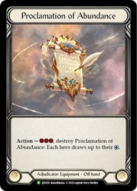 Proclamation of Abundance - JDG010 (JDG010) [Flesh and Blood Promo Cards]