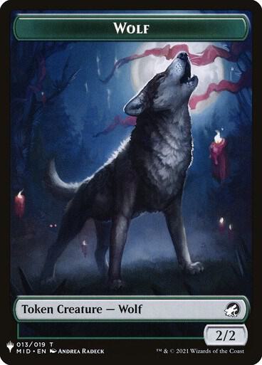 Wolf // Soldier Double-Sided Token (13 // 2) [The List]