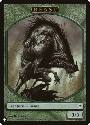 Beast // Emblem - Liliana, Defiant Necromancer Double-Sided Token (1 // 13) [The List]