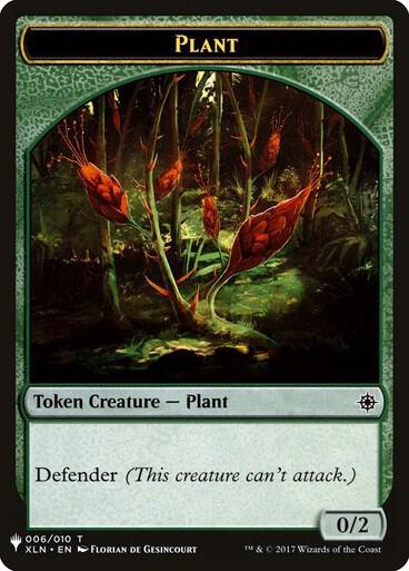 Plant // Emblem - Chandra, Roaring Flame Double-Sided Token (6 // 14) [The List]