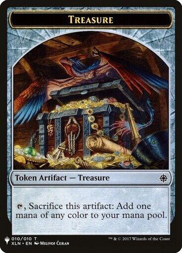 Treasure // Golem Double-sided Token (10 // 25) [The List]