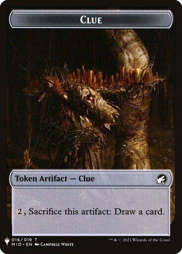 Clue // Golem Double-sided Token (16 // 26) [The List]