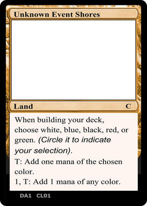 Unknown Event Shores [Un-Known Event Playtest Cards]