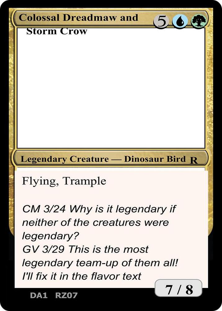 Colossal Dreadmaw and Storm Crow [Un-Known Event Playtest Cards]