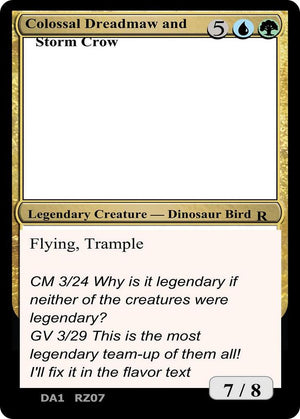 Colossal Dreadmaw and Storm Crow [Un-Known Event Playtest Cards]