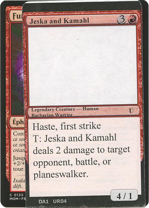 Jeska and Kamahl [Un-Known Event Playtest Cards]