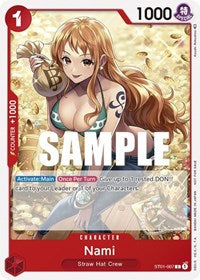 Nami (Tournament Pack Vol. 3) [Participant] (ST01-007) [One Piece Promotion Cards]