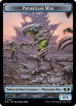 Phyrexian Myr // Spirit (0014) Double-Sided Token (1 // 14) [March of the Machine]