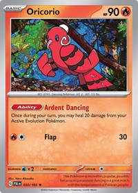 Oricorio (033/193) [SV02 Paldea Evolved]