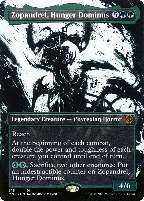 Zopandrel, Hunger Dominus (315) [Phyrexia: All Will Be One] [Showcase, Borderless]